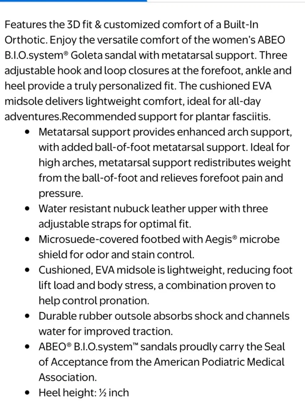 Abeo Bio System Women's Sandals Black Size 8.5 WP Comfort Strappy Orthotic Fit - Picture 14 of 16